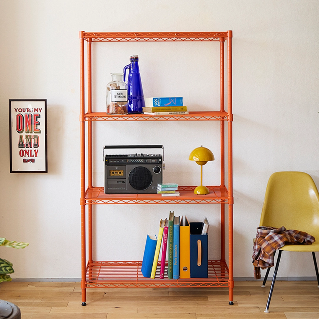 ワイヤーシェルフオレンジ