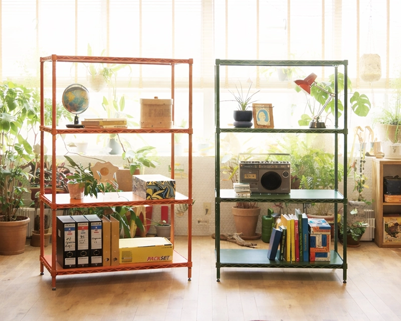 フラットシェルフオレンジ・オリーブグリーン