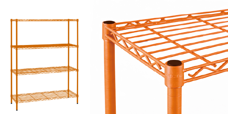 ワイヤーシェルフオレンジ