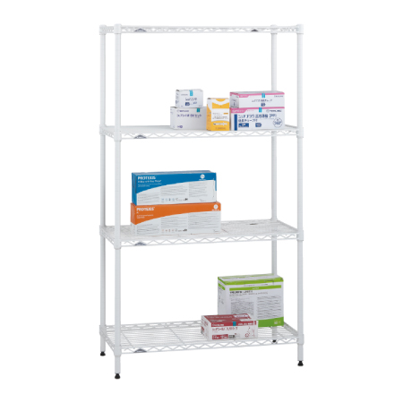 ホワイト ワイヤーシェルフ