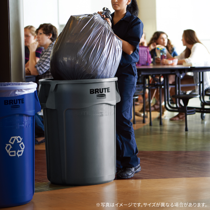 ラバーメイド ラウンドブルートユーティリティコンテナ φ492×H582mm 75.7L ブラック