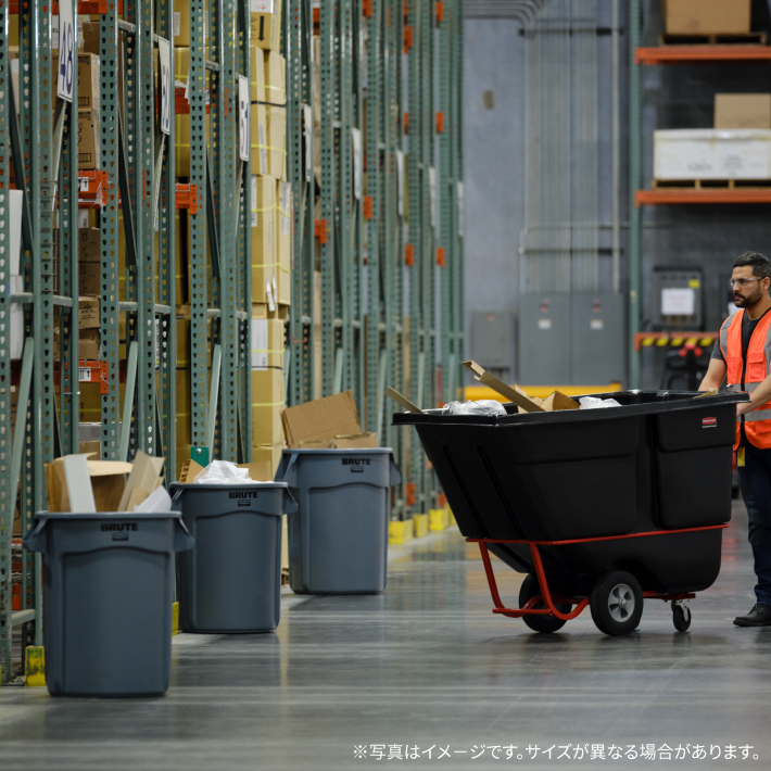 ラバーメイド ラウンドブルートユーティリティコンテナ φ492×H582mm 75.7L ブラック