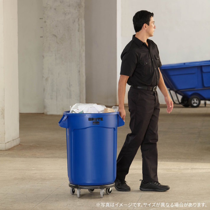 ラバーメイド ラウンドブルートユーティリティコンテナ φ557×H705mm 121.1L レッド