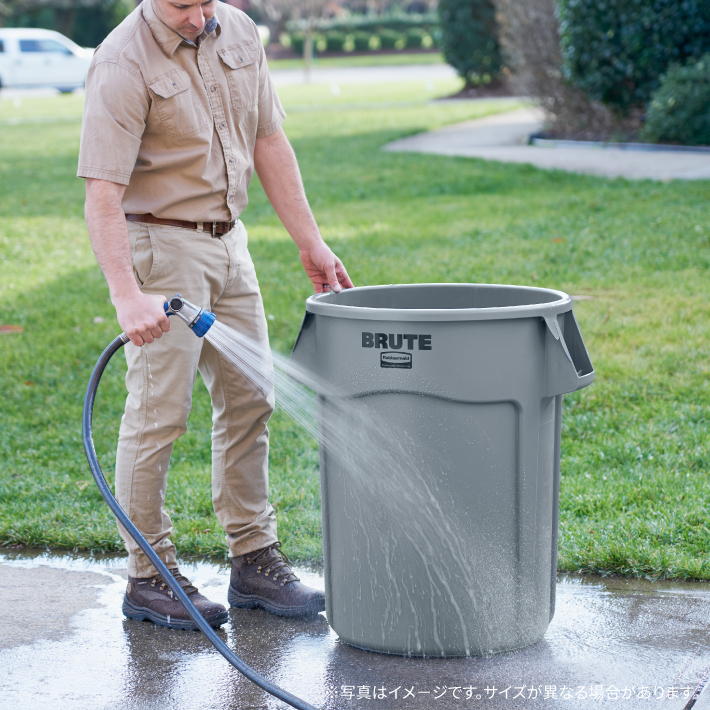 ラバーメイド ラウンドブルートユーティリティコンテナ φ610×H800mm 166.5L イエロー