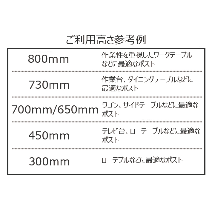 ホームエレクター ポストブラック H300mm 1組2本 【家庭用】