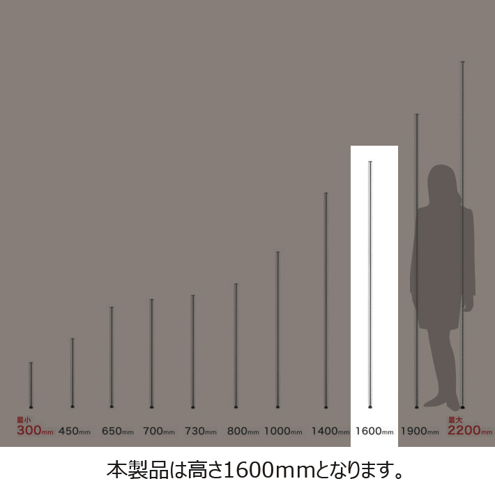 【アウトレット商品】 ホームエレクター ポストSUS304ステンレス H1600mm 1組2本 【家庭用】