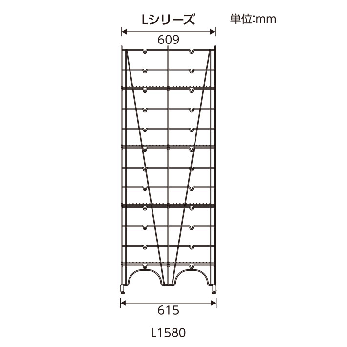 ファーストシリーズ ワイヤーシェルフ W1061×D615×H1352mm 5段 【業務用】
