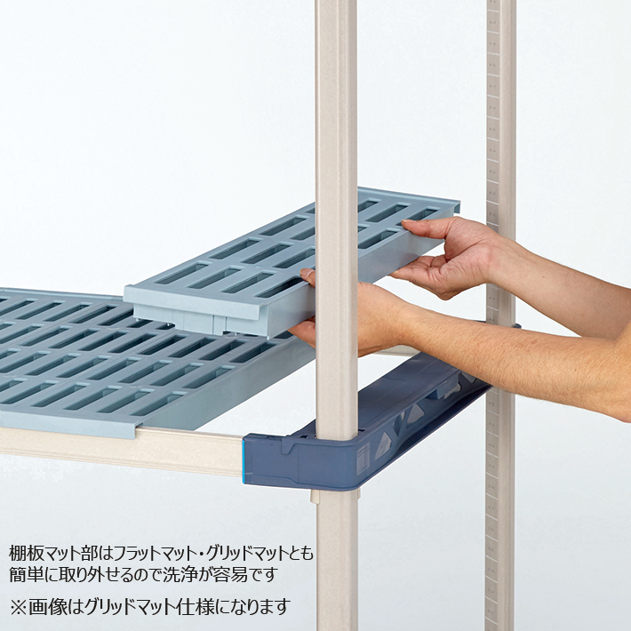 メトロマックス4 フラットマット W1366×D540×H1886mm MXポール 5段 【業務用】