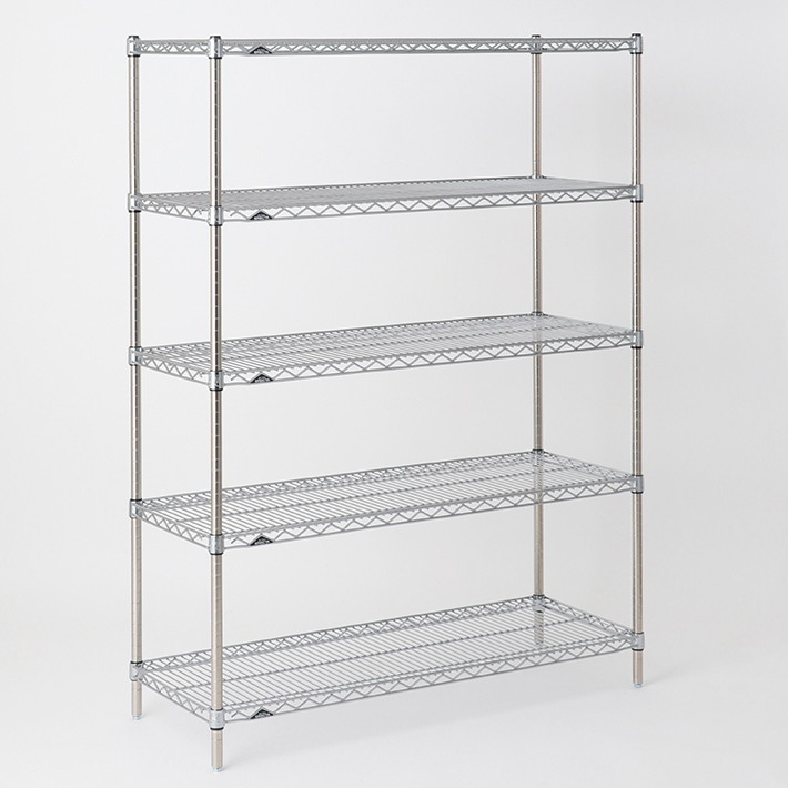 入荷予定 スーパー エレクターシェルフ BSシリーズセット 奥行530mm BS1520×P1590×5段<br> ERECTA エレクター セット  業務用 シェルフ ステンレス 棚板 収納家具 ラック キャビネット 本棚