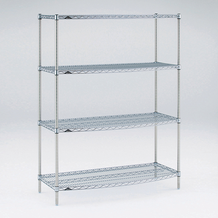 ラウンドエレクター シェルフ W910xd560xh1384mm Pポール 4段 業務用 公式 エレクター オンラインショップ Erecta Online Shop エレクター株式会社