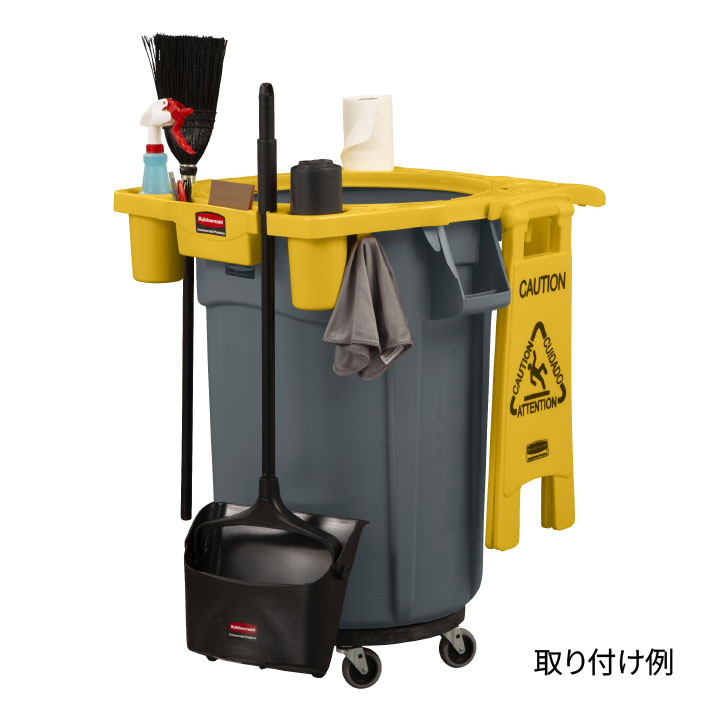 ラバーメイド ラウンドブルートユーティリティコンテナ用リムキャディ W673×D826×H171mm イエロー