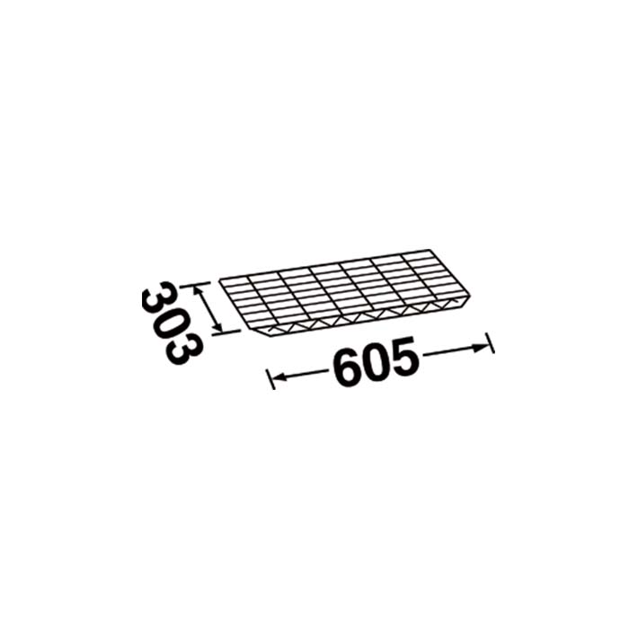 ファーストシリーズ ワイヤーシェルフ S610 W605×D303mm 棚板1枚 【業務用】