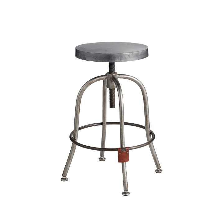 【直販安い】＃4353　アメリカ　ヴィンテージ　インダストリアルスツール　工業用椅子　METAL INDUSTRIAL STOOL　チェア 　鉄脚　ガレージ 店舗什器