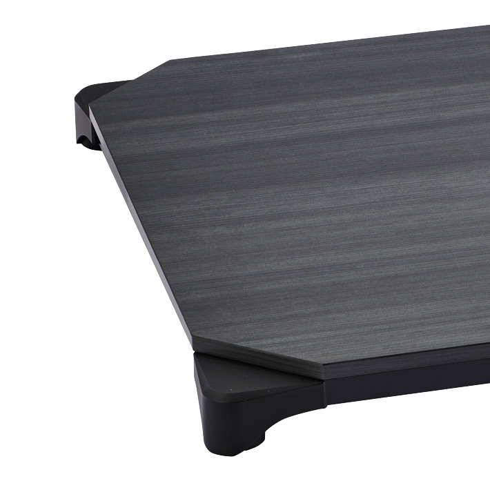 ベーシックシリーズ ワーキングテーブル ウッドシェルフ W1200xD600xH713mm 天板：ブラック、フレーム：ブラック 天板用（オンラインショップ限定品） 【お客様組立品】