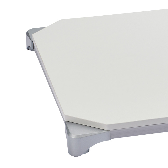 ベーシックシリーズ ワーキングテーブル ウッドシェルフ W1200xD450xH713mm 天板：ホワイト、フレーム：シルバー 天板用（オンラインショップ限定品） 【お客様組立品】