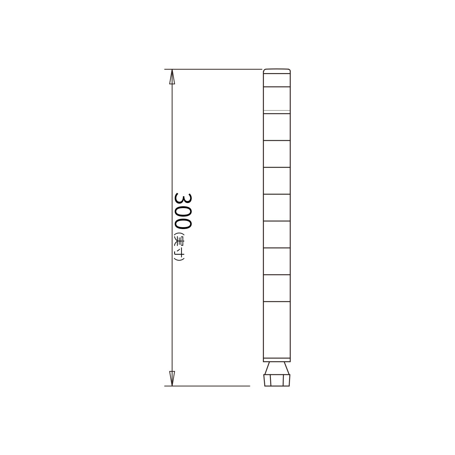 ベーシックシリーズ ポール 300mm ブラック 1組2本入