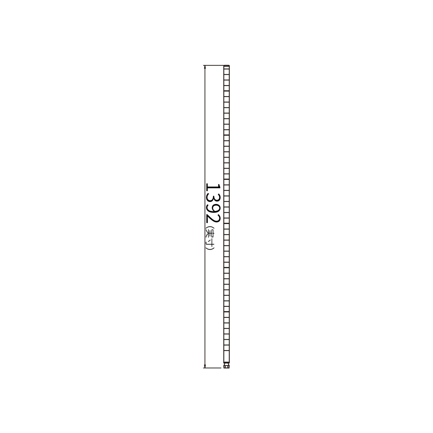 ベーシックシリーズ ポール 1400mm ブラック 1組2本入