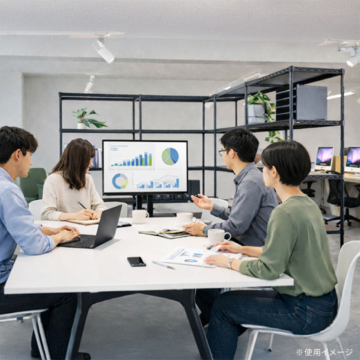 ベーシックシリーズ フラットシェルフ W750×D450mm×H1600 ブラック 4段【お客様組立品】