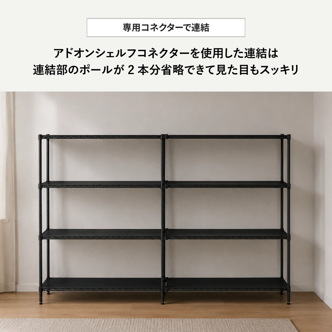 ベーシックシリーズ フラットシェルフ W900×D450mm シェルフ・ブラック 1枚