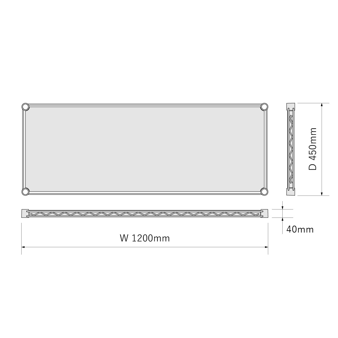 ベーシックシリーズ フラットシェルフ W1200×D450×H1900mm オリーブグリーン 5段【お客様組立品】（数量限定品）