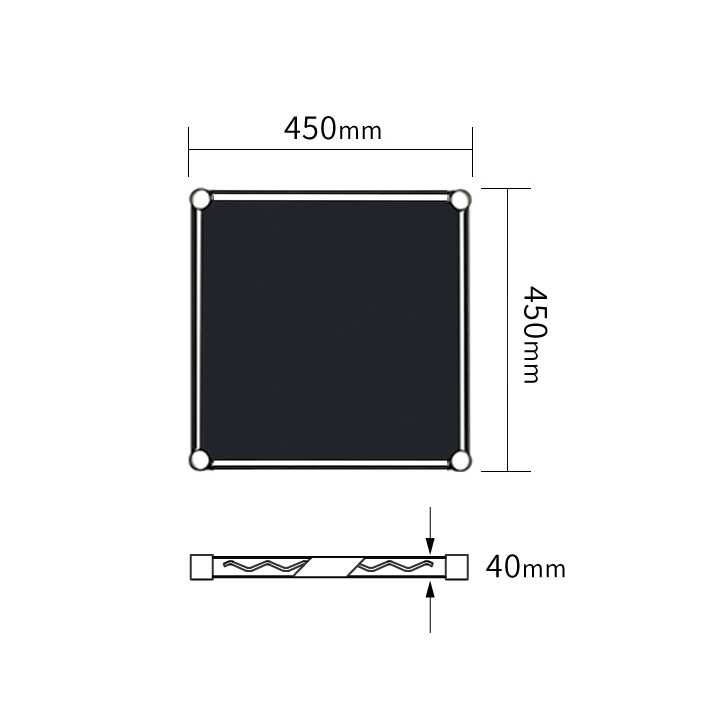 ベーシックシリーズ フラットシェルフ W450×D450mm シェルフ・ブラック 1枚