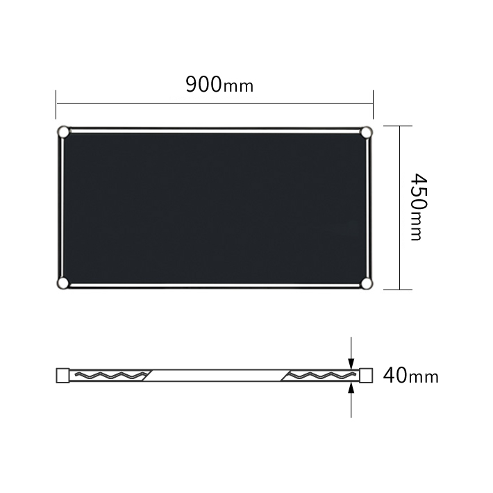 ベーシックシリーズ フラットシェルフ W900×D450mm シェルフ・ブラック 1枚