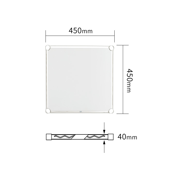 ベーシックシリーズ フラットシェルフ W450×D450mm シェルフ・ホワイト 1枚