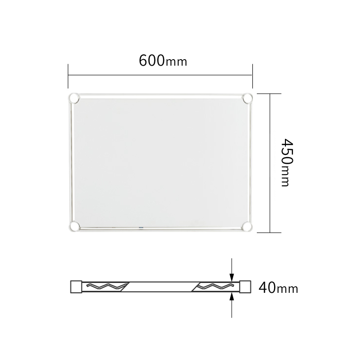 ベーシックシリーズ フラットシェルフ W600×D450mm×H1600 ホワイト 4段【お客様組立品】