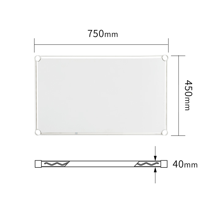 ベーシックシリーズ フラットシェルフ W750×D450mm×H1600 ホワイト 4段【お客様組立品】