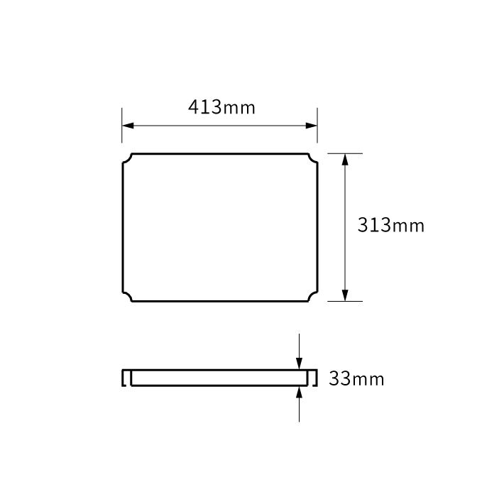 ベーシックシリーズ フラットシェルフ W450×D350mm 天板（連結用）・ブラック 1枚