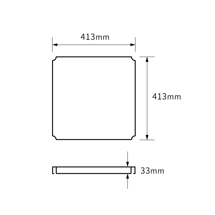 ベーシックシリーズ フラットシェルフ W450×D450mm 天板（連結用）・ブラック 1枚