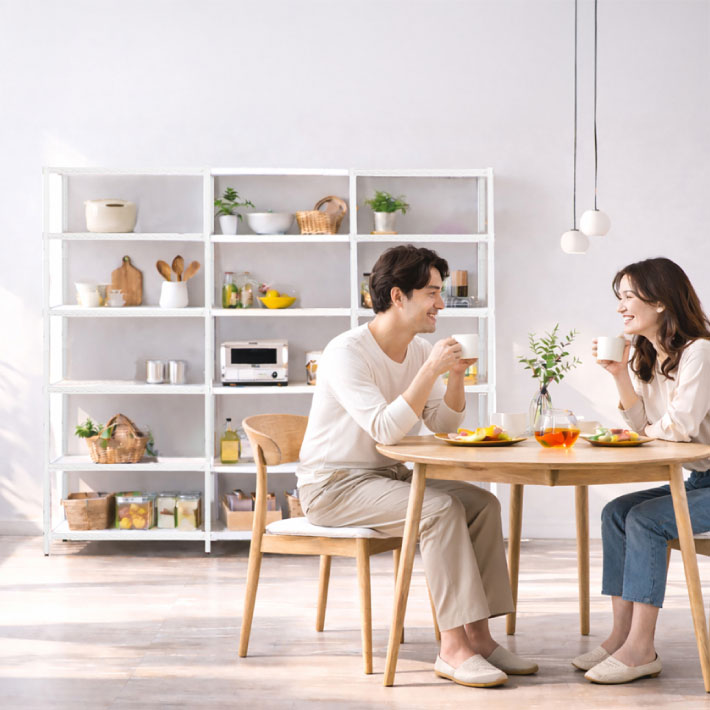 ベーシックシリーズ フラットシェルフ W900×D450mm用 天板（連結用）・ホワイト 1枚