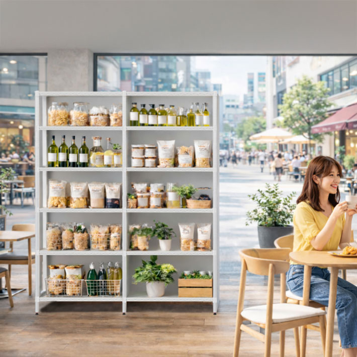 ベーシックシリーズ フラットシェルフ W900×D450mm用 天板（連結用）・ホワイト 1枚