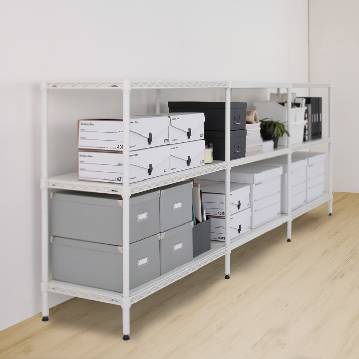 ベーシックシリーズ フラットシェルフ W900×D450mm用 天板（連結用）・ホワイト 1枚