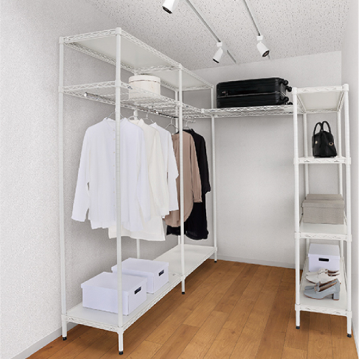 ベーシックシリーズ フラットシェルフ W900×D450mm用 天板（連結用）・ホワイト 1枚