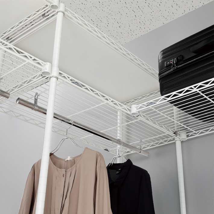 ベーシックシリーズ フラットシェルフ W900×D450mm用 天板（連結用）・ホワイト 1枚