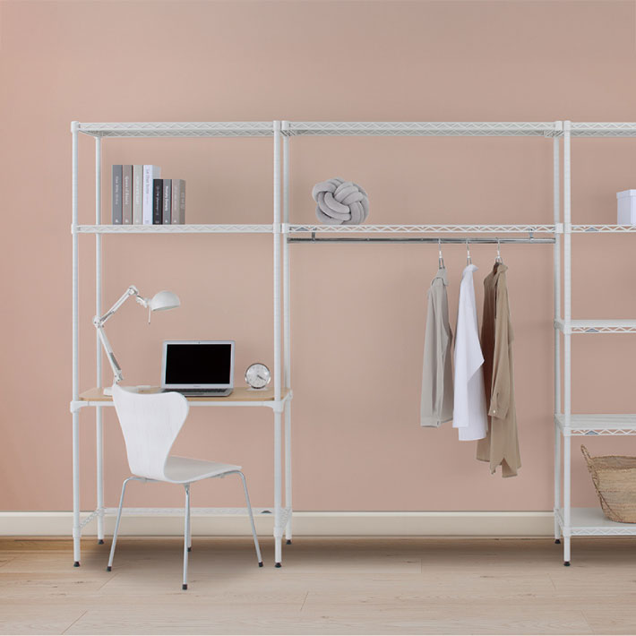 ベーシックシリーズ フラットシェルフ W900×D450mm用 天板（連結用）・ホワイト 1枚