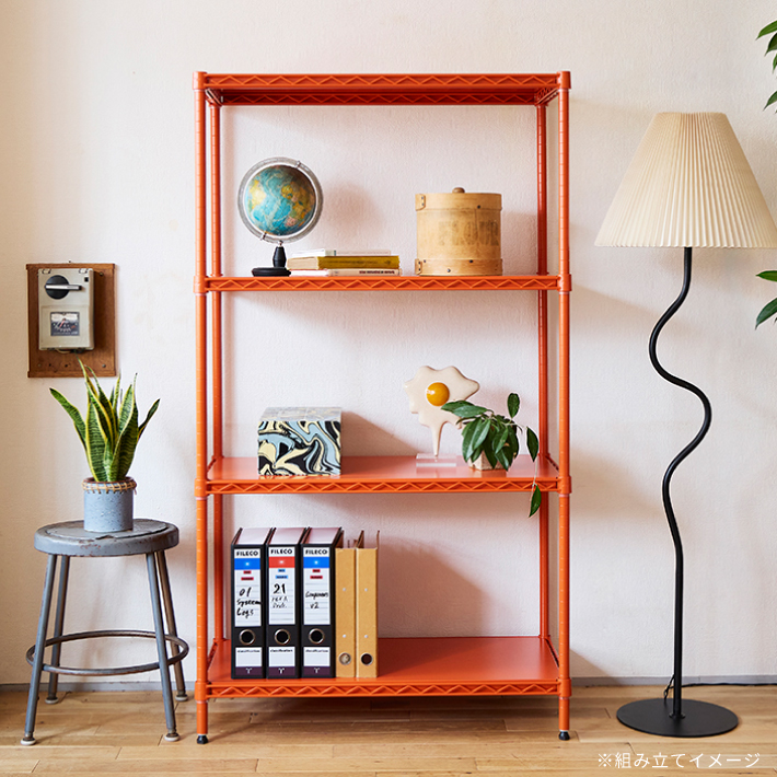 ベーシックシリーズ ポール 1600mm オレンジ ステンレス 1組2本入（数量限定品）