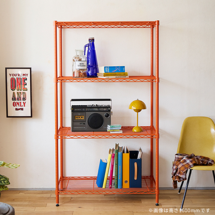 ベーシックシリーズ ポール 1900mm オレンジ ステンレス 1組2本入（数量限定品）