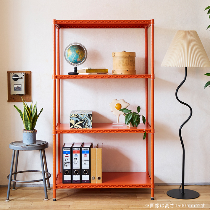 ベーシックシリーズ ポール 1900mm オレンジ ステンレス 1組2本入（数量限定品）