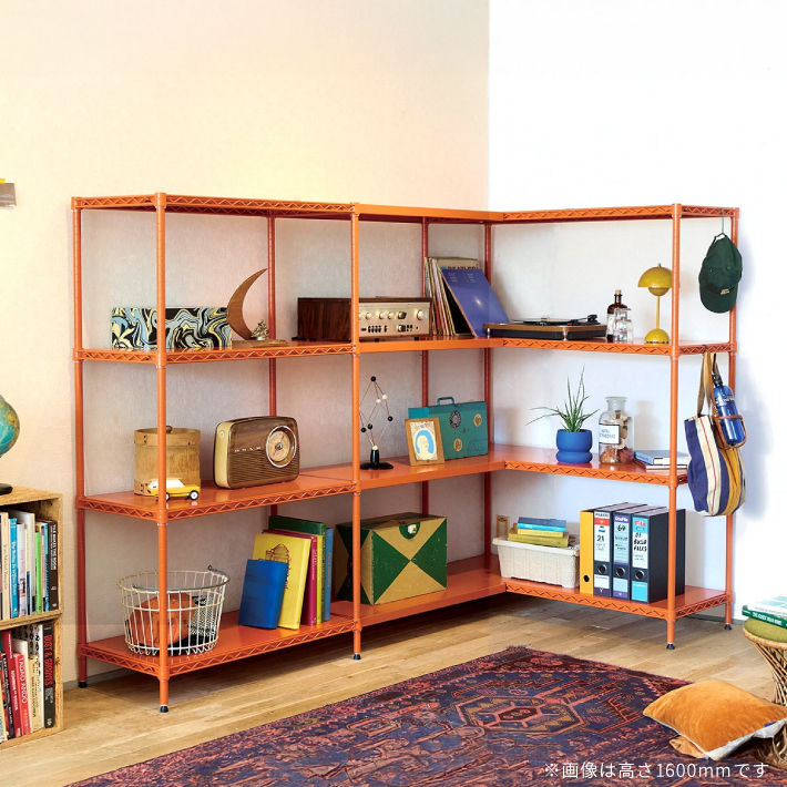 ベーシックシリーズ ポール 1900mm オレンジ ステンレス 1組2本入（数量限定品）