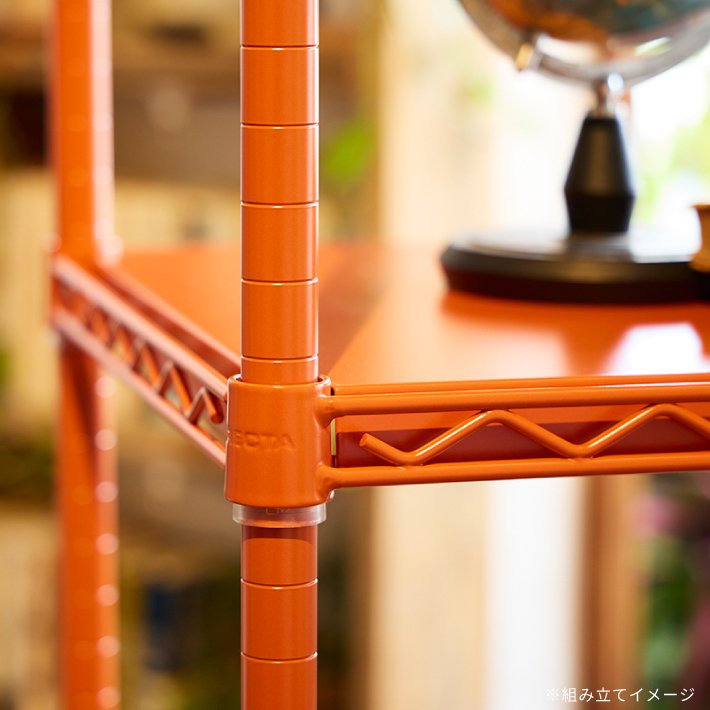ベーシックシリーズ ポール 1900mm オレンジ ステンレス 1組2本入（数量限定品）
