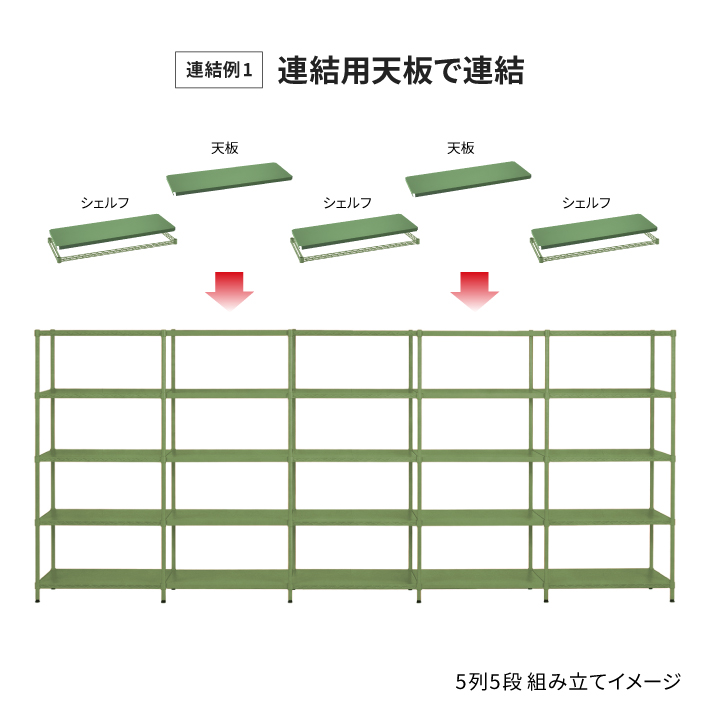 ベーシックシリーズ フラットシェルフ W1200xD450mm シェルフ・オリーブグリーン 1枚（公式オンラインショップ限定品）