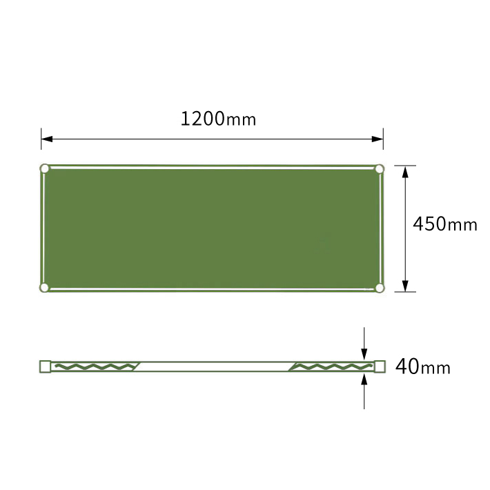 ベーシックシリーズ フラットシェルフ W1200xD450mm シェルフ・オリーブグリーン 1枚（公式オンラインショップ限定品）