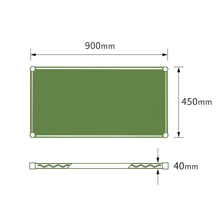 ベーシックシリーズ フラットシェルフ W900xD450mm シェルフ・オリーブグリーン 1枚（公式オンラインショップ限定品）