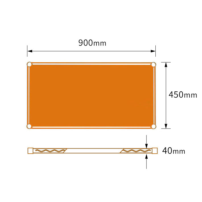 ベーシックシリーズ フラットシェルフ W900xD450mm シェルフ・オレンジ 1枚（公式オンラインショップ限定品）