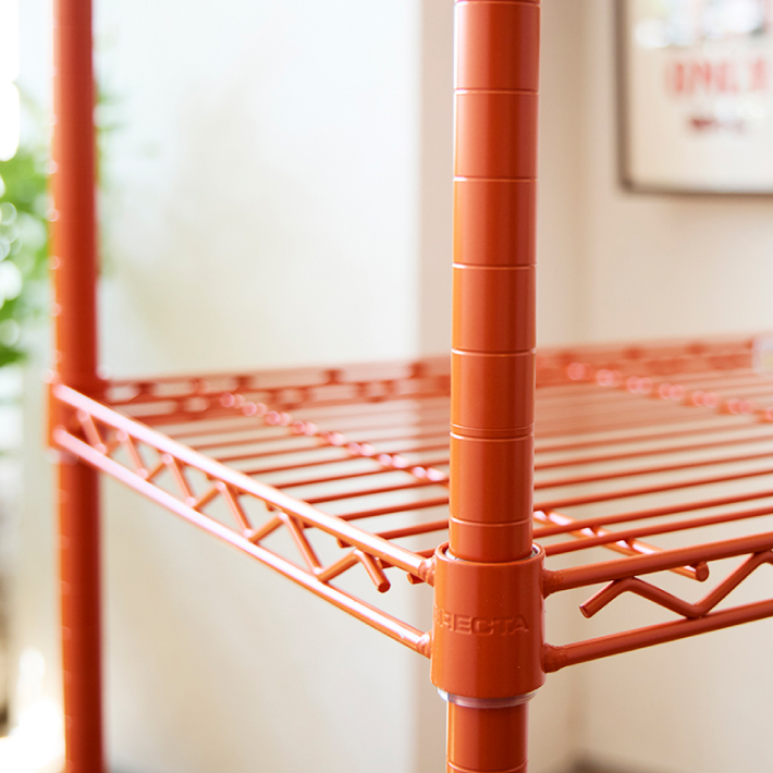 ベーシックシリーズ ワイヤーシェルフ W1200xD450mm オレンジ 1枚（数量限定品）