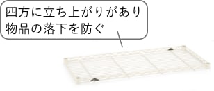 四方に立ちがりがあるイメージ図